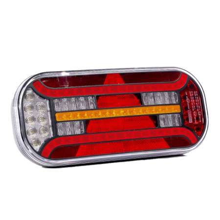 Lampi stop, semnalizare, Triple - Lampa spate 302x130, LED, 6 functii, semnalizare dinamica - Fristom FT-610 LED DI P