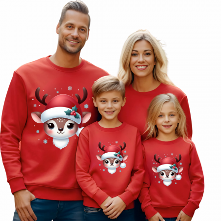 Tricouri personalizate Family - Tricouri Family mama, tata  si copii personalizate cu tematica de Craciun,  Craciun Fericit 12246