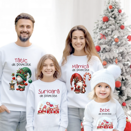 Tricouri personalizate Family - Tricouri Family mama, tata  si copii personalizate cu tematica de Craciun,  Craciun Fericit 12251