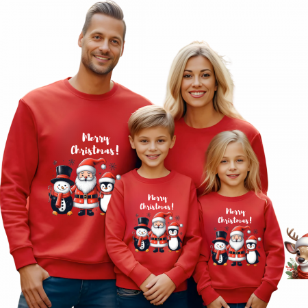 Tricouri personalizate Family - Tricouri Family mama, tata  si copii personalizate cu tematica de Craciun,  Craciun Fericit 12252