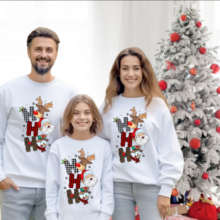 Tricouri personalizate Family - Tricouri Family mama, tata  si copii personalizate cu tematica de Craciun,  Craciun Fericit 12264