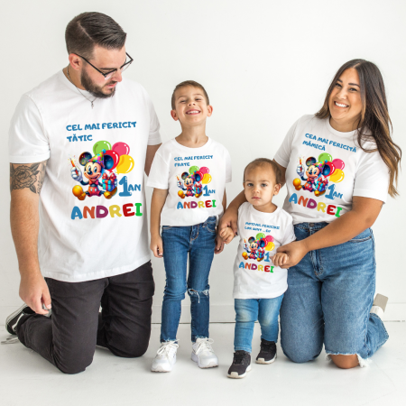 Tricouri personalizate Family - Tricouri Family mama, tata  si copii personalizate PENTRU MOT 1 AN 11256.01 MICKEY MOUSE