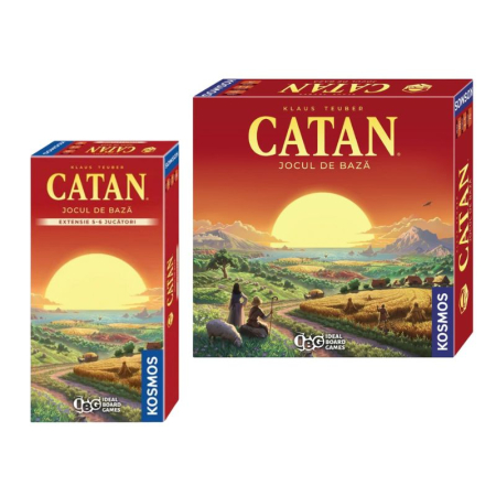 Jocuri de strategie - Catan jocul de bază + Extensia 5/6 Jucători - Editia 2025 -  Promo Pack