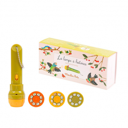 Idei de cadouri sub 100 de lei - Lanterna cu povesti In gradina, Moulin Roty