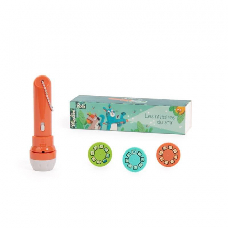 Idei de cadouri sub 100 de lei - Lanterna cu povesti In jungla, Moulin Roty