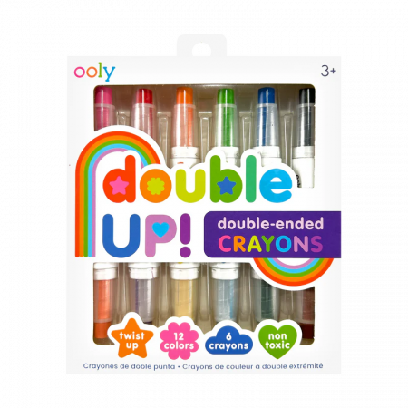 Creioane Colorate - Creioane cerate duble, set de 6, Double up! , 12 culori