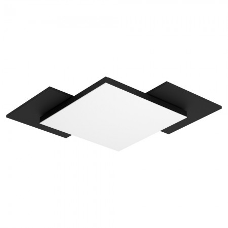 BLACK FRIDAY - Plafoniera Eglo Tamuria, negru, LED, 10W, 1150 lumeni, alb cald 3000K, L.28.5 cm, 99655
