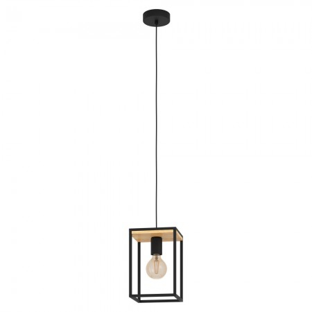 BLACK FRIDAY - Suspensie Eglo Libertad, negru mat, 1XE27, L.18 cm, 99795