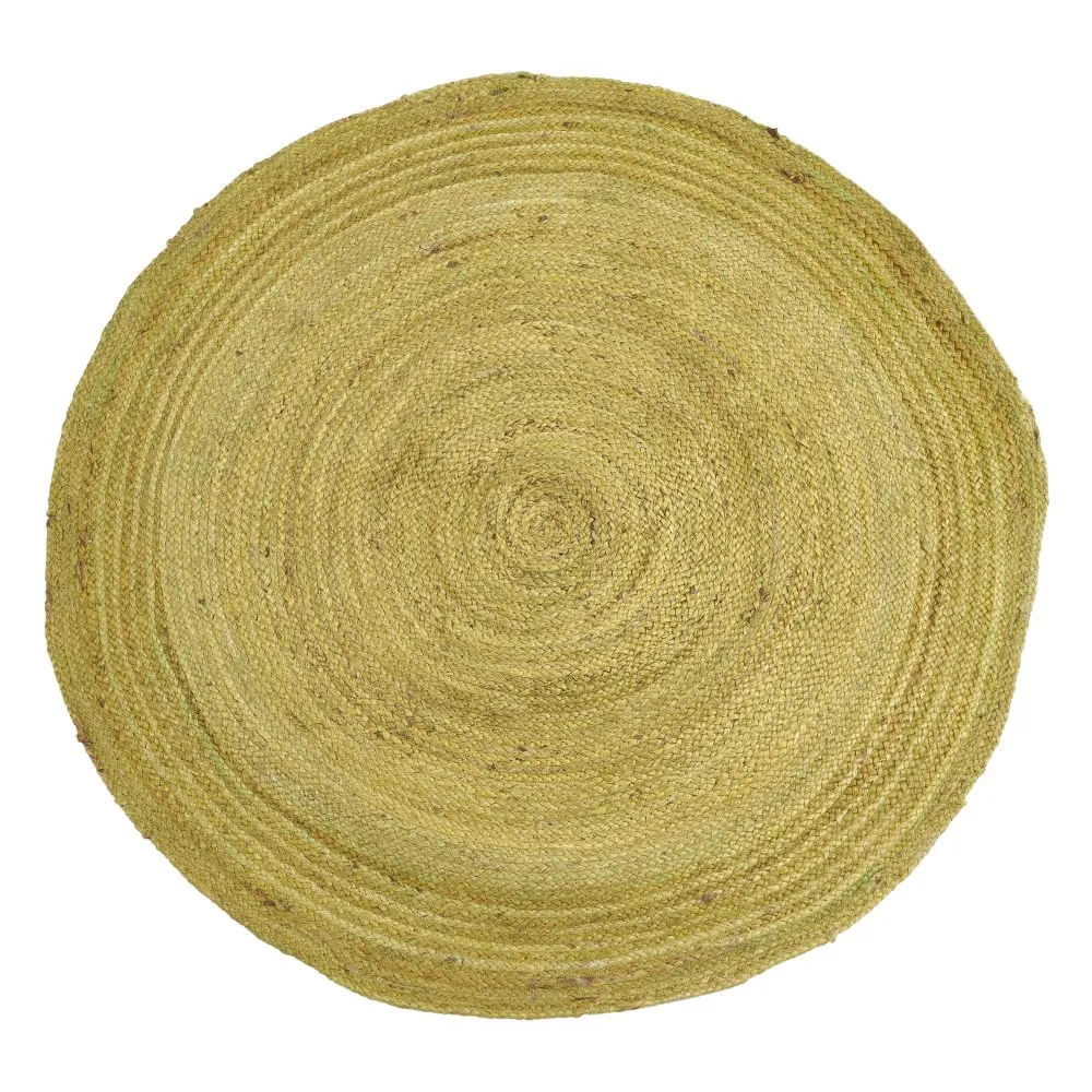 Covoare in Stil Boho - Covor rotund verde iuta | Covoare artizanale eco-friendly
