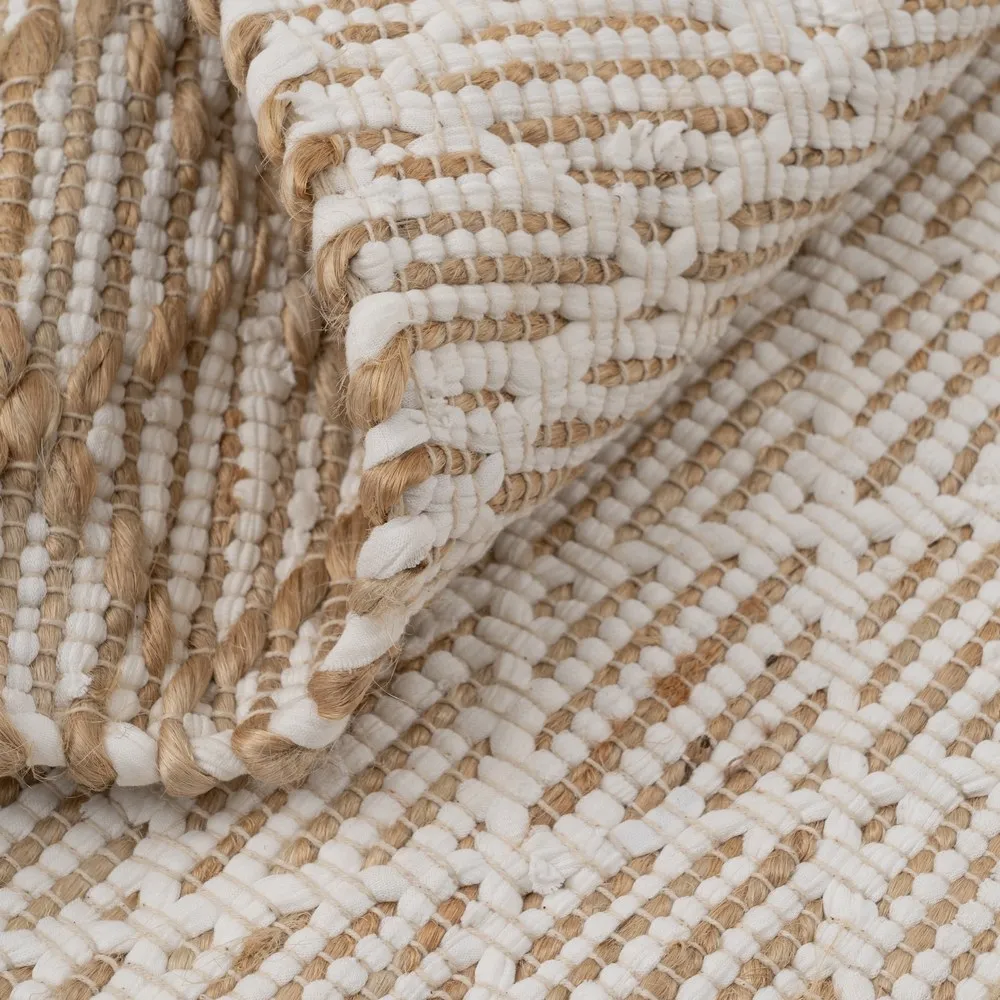 Covoare in Stil Boho - Covor Alb-Natural 160x240 | Covoare Geometrice Moderne