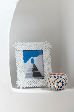 Covoare in Stil Boho - Rama foto alba din rasina design Feather|CreativDeco.ro