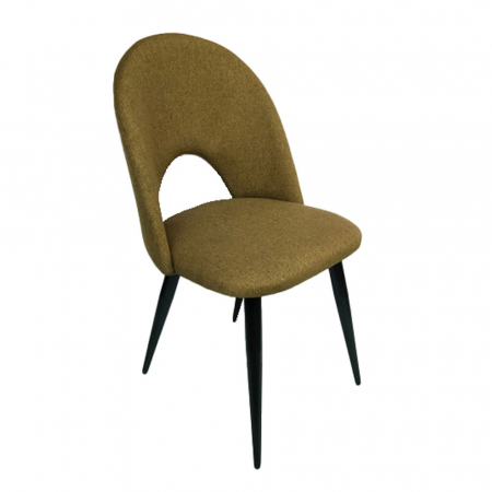 Minimalist - Scaune verzi Commodo cu picioare negre și tapițerie textilă