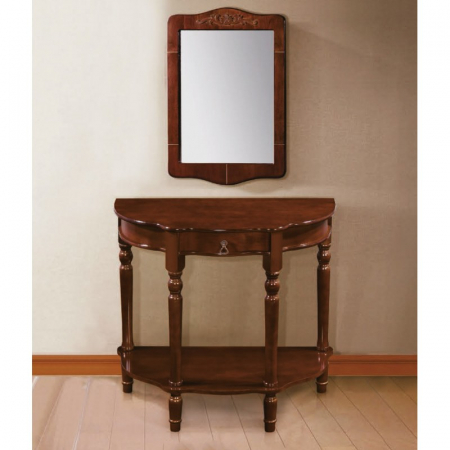 Produse - Consola Amber cu Oglinda 80x72x40 cm Nuanta Maro