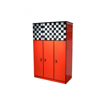 Produse - Dulap Extreme 118x200x60 cm Nuanta Rosu/Negru