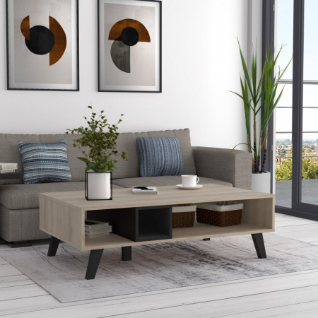 Produse - Masa Lora 110x35x65 cm Nuanta Sonoma/Negru