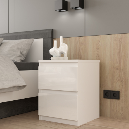 Produse - Noptiera Moon 42x56x42 cm Nuanta Alb