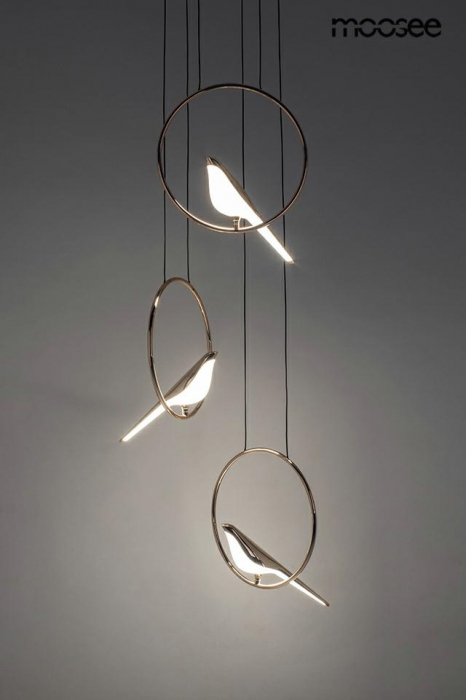 Lustră cu pandantiv MOOSEE BIRD DISC auriu., MSE010100294 - King [9]