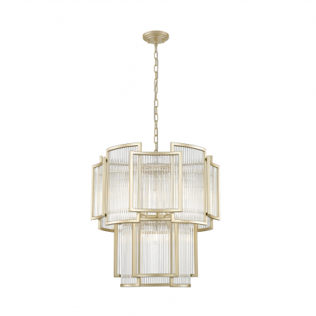 Lustre - Lustra aurie pe lant design clasic SERGIO 56 cm metal / sticla, 003064-016787 - Zumaline