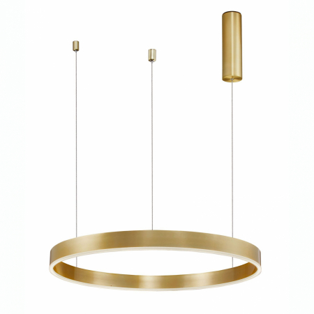 Lustre Dormitor - Lustra dimabila inel LED Cheri 60 cm alba/neagra/aurie, design minimalist, 9190640 - Novaluce