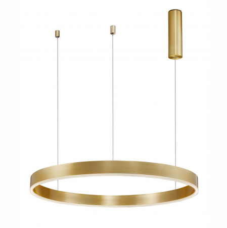 Lustre - Lustra dimabila inel LED Cheri 80 cm alba/neagra/aurie, design minimalist, 9190648 - Novaluce