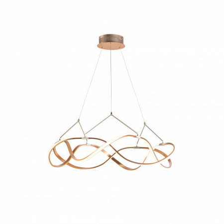 Lustre - Lustra LED dimabila rotunda lux aur roz Cosete Ø 80/110 cm, metal, inaltime reglabila, 763967 - Schuller