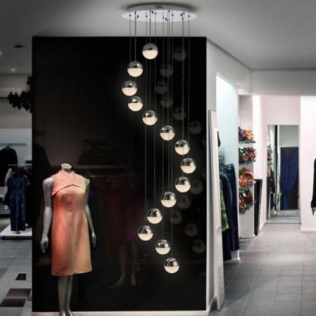 Lustre - Lustra lux dimabila Bluetooth rotunda Dalos, Ø 50 cm, 14 globuri LED, inaltime reglabila, 793746B - Schuller