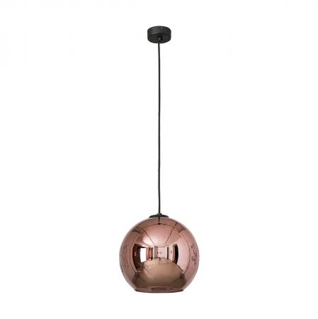 Lustre Dormitor - Lustra pendul glob sticla fumuriu/crom/cupru/auriu Mabel, inaltime fixa 150 cm, 9058 - Nowodworski
