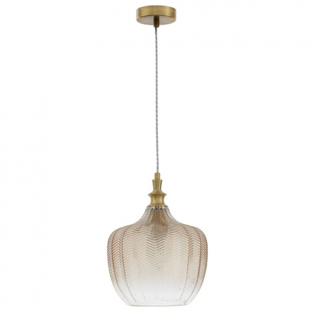 Lustre Dormitor - Lustra pendul sticla cu model diverse culori Anri, Ø 24 cm, inaltime reglabila, 9191241 - Novaluce