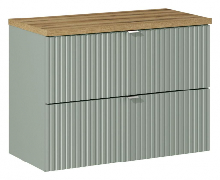 Produse - Set baie masca cu sertare + blat Line Reed Green 80 cm